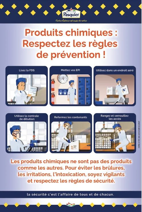 Support de formation sécurité sur la prévention des risques chimiques